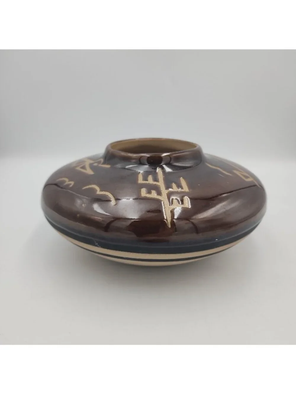 Saguaro Stoneware Vase Native Art 7x3